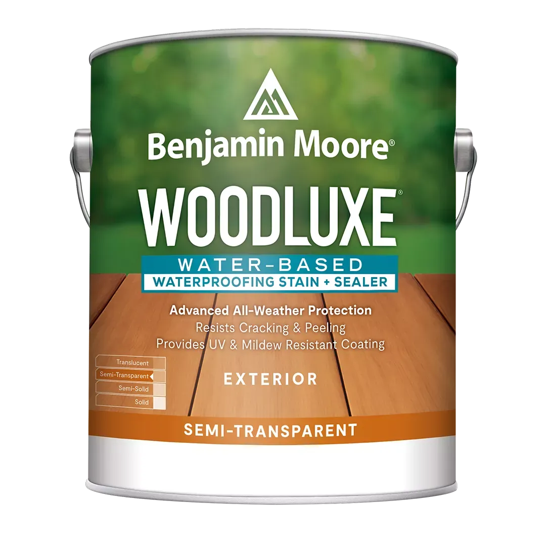 CENTRAL PAINT STORES The ultimate protection for outdoor beauty. An innovative line of water-based exterior stains, Woodluxe sets your staining projects up for success. Most wood grain pattern shows through. Easy to apply and recoat. Advanced all-weather protection. Available in 75 colorsboom